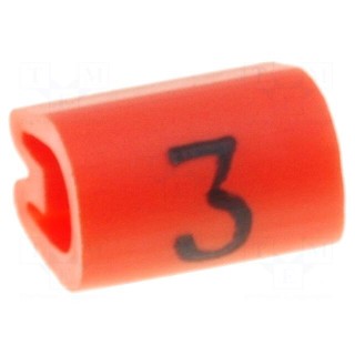 Markers for cables and wires | Label symbol: 3 | 7.9÷12.7mm | PVC
