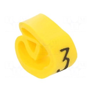 Markers | Marking: 3 | 4÷10mm | PVC | yellow | -30÷60°C | leaded | PA-2