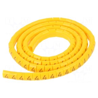 Markers for cables and wires | Label symbol: 4 | 1.1÷2.5mm | H: 3mm