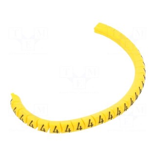 Markers | Marking: 4 | 1.3÷3mm | PVC | yellow | -30÷60°C | leaded | PA-02