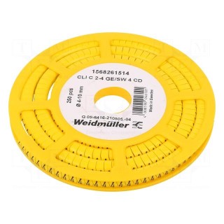 Markers | Marking: 4 | 4÷10mm | PVC | yellow | -30÷80°C | leaded | CLI C