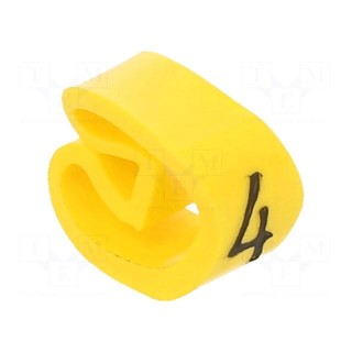 Markers | Marking: 4 | 4÷10mm | PVC | yellow | -30÷60°C | leaded | PA-2