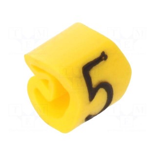 Markers | Marking: 5 | 1.3÷3mm | PVC | yellow | -30÷80°C | leaded | CLI C