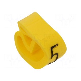 Markers | Marking: 5 | 4÷10mm | PVC | yellow | -30÷80°C | leaded | CLI C
