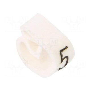 Markers | Marking: 5 | 4÷10mm | PVC | white | -30÷80°C | leaded | CLI C