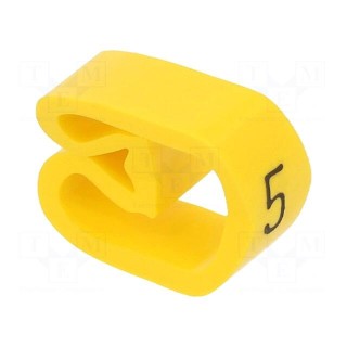 Markers | Marking: 5 | 8÷16mm | PVC | yellow | -30÷80°C | leaded | CLI C