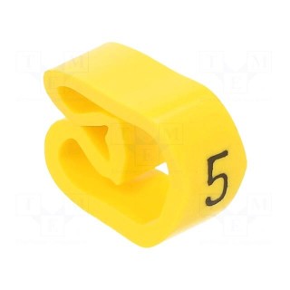 Markers | Marking: 5 | 8÷16mm | PVC | yellow | -30÷60°C | leaded | PA-3
