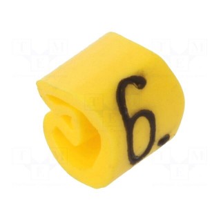Markers | Marking: 6 | 1.3÷3mm | PVC | yellow | -30÷80°C | leaded | CLI C