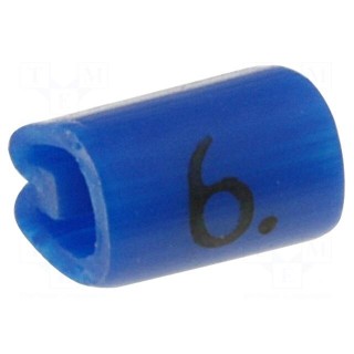 Markers for cables and wires | Label symbol: 6 | 4.3÷6.9mm | PVC