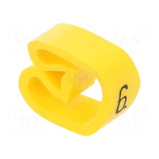 Markers | Marking: 6 | 8÷16mm | PVC | yellow | -30÷60°C | leaded | PA-3