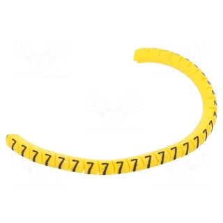 Markers | Marking: 7 | 1.3÷3mm | PVC | yellow | -30÷60°C | leaded | PA-02