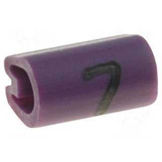 Markers | Marking: 7 | 1.5÷2mm | PVC | violet | -45÷70°C | leaded