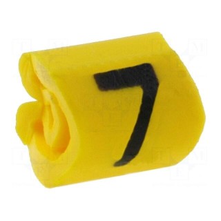 Markers | Marking: 7 | 1÷3mm | PVC | yellow | -65÷105°C | leaded | HGDC1-3