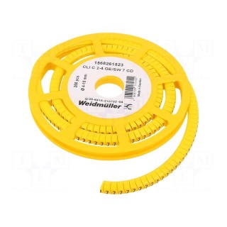 Markers | Marking: 7 | 4÷10mm | PVC | yellow | -30÷80°C | leaded | CLI C