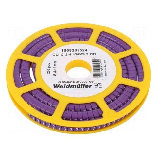 Markers | Marking: 7 | 4÷10mm | PVC | violet | -30÷80°C | leaded | CLI C