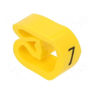 Markers | Marking: 7 | 8÷16mm | PVC | yellow | -30÷80°C | leaded | CLI C