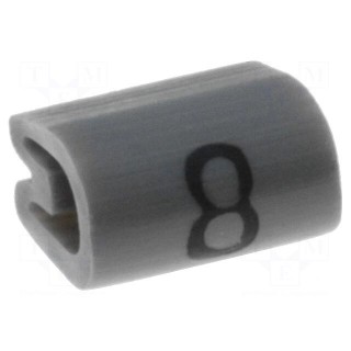 Markers | Marking: 8 | 2.9÷4.7mm | PVC | grey | -45÷70°C | leaded