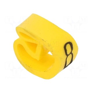 Markers | Marking: 8 | 4÷10mm | PVC | yellow | -30÷80°C | leaded | CLI C