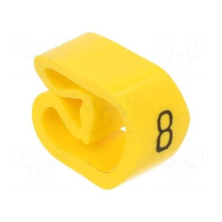 Markers | Marking: 8 | 8÷16mm | PVC | yellow | -30÷80°C | leaded | CLI C