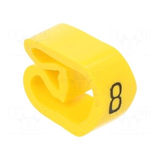 Markers | Marking: 8 | 8÷16mm | PVC | yellow | -30÷60°C | leaded | PA-3