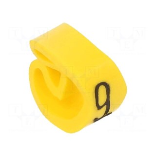 Markers | Marking: 9 | 4÷10mm | PVC | yellow | -30÷80°C | leaded | CLI C