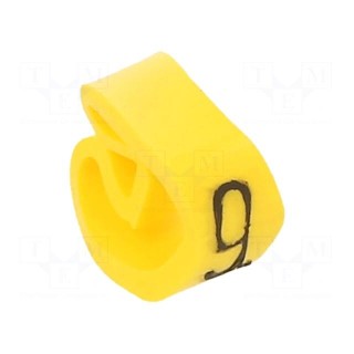 Markers | Marking: 9 | 4÷10mm | PVC | yellow | -30÷60°C | leaded | PA-2