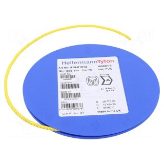 Markers | Marking: A | 1÷3mm | PVC | yellow | -65÷105°C | leaded | HGDC1-3