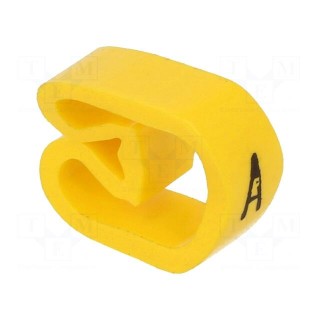 Markers | Marking: A | 8÷16mm | PVC | yellow | -30÷80°C | leaded | CLI C