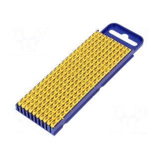 Markers for cables and wires | Label symbol: B | 2.8÷3.8mm | yellow