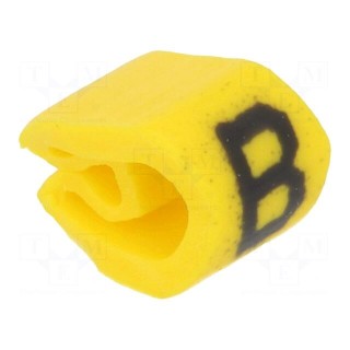 Markers for cables and wires | Label symbol: B | 2÷5mm | PVC | yellow