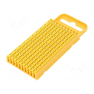 Markers for cables and wires | Label symbol: C | 4.3÷5.3mm | yellow