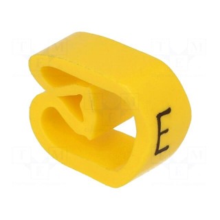 Markers | Marking: E | 8÷16mm | PVC | yellow | -30÷80°C | leaded | CLI C