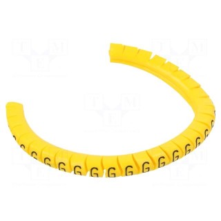 Markers | Marking: G | 2.5÷5mm | PVC | yellow | -30÷60°C | leaded | PA-1