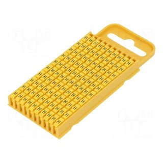 Markers for cables and wires | Label symbol: H | 4.3÷5.3mm | yellow