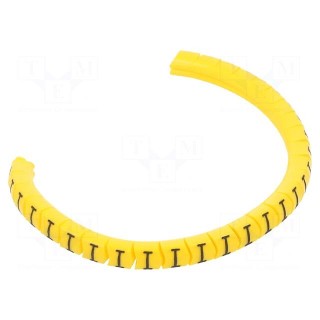 Markers | Marking: I | 1.3÷3mm | PVC | yellow | -30÷60°C | leaded | PA-02