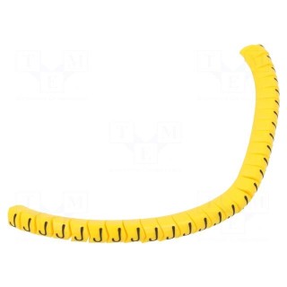 Markers | Marking: J | 2.5÷5mm | PVC | yellow | -30÷60°C | leaded | PA-1