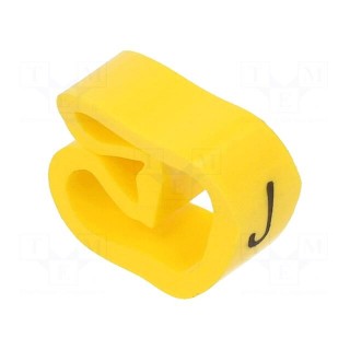 Markers | Marking: J | 8÷16mm | PVC | yellow | -30÷80°C | leaded | CLI C