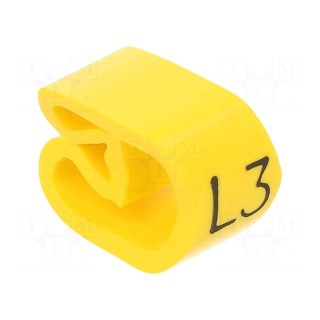 Markers | Marking: L3 | 8÷16mm | PVC | yellow | -30÷60°C | leaded | PA-3