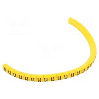 Markers | Marking: M | 1.3÷3mm | PVC | yellow | -30÷60°C | leaded | PA-02