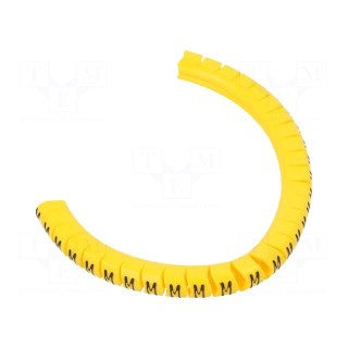 Markers | Marking: M | 2.5÷5mm | PVC | yellow | -30÷60°C | leaded | PA-1