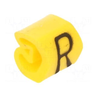Markers | Marking: R | 1.3÷3mm | PVC | yellow | -30÷80°C | leaded | CLI C