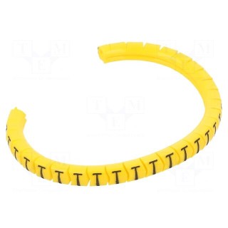 Markers | Marking: T | 1.3÷3mm | PVC | yellow | -30÷60°C | leaded | PA-02