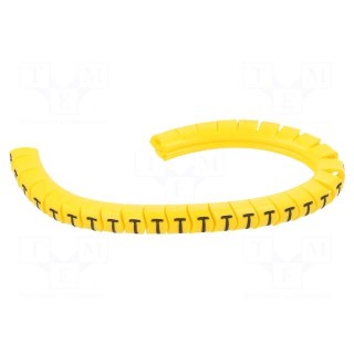 Markers | Marking: T | 2.5÷5mm | PVC | yellow | -30÷60°C | leaded | PA-1