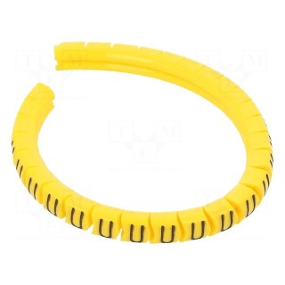 Markers | Marking: U | 1.3÷3mm | PVC | yellow | -30÷60°C | leaded | PA-02