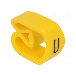 Markers | Marking: U | 8÷16mm | PVC | yellow | -30÷80°C | leaded | CLI C