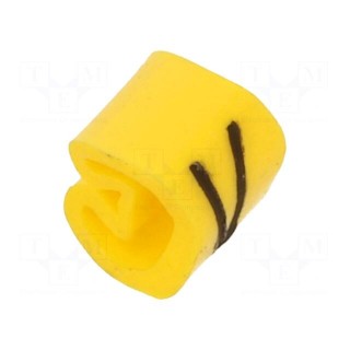 Markers | Marking: V | 1.3÷3mm | PVC | yellow | -30÷80°C | leaded | CLI C