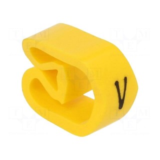 Markers | Marking: V | 8÷16mm | PVC | yellow | -30÷80°C | leaded | CLI C