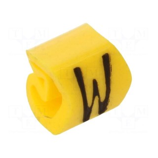 Markers | Marking: W | 1.3÷3mm | PVC | yellow | -30÷80°C | leaded | CLI C