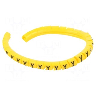 Markers | Marking: Y | 1.3÷3mm | PVC | yellow | -30÷60°C | leaded | PA-02