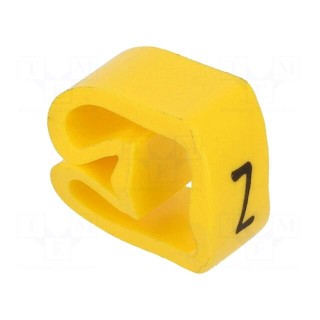 Markers | Marking: Z | 8÷16mm | PVC | yellow | -30÷80°C | leaded | CLI C